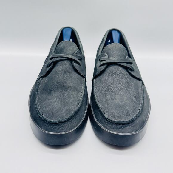 Sperry Shoes Mens 11.5 Black Nubuck Leather Boat Loafers Casual Lace Up Moc Toe main image 11